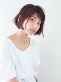 暗髪　大人可愛いショートボブ
