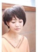 ひし形シルエットブルージュ×エアリーショート♪