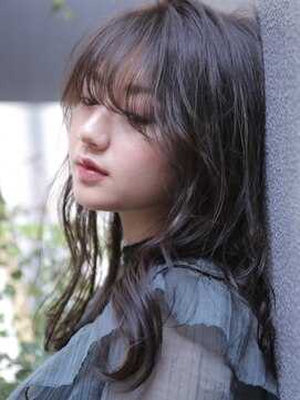 ナナナパレナ 梅田店(nanana parena) シースルーふわバング×透明感カラー【nanana parena】