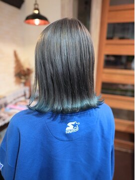 ボアップ 松山店(boappu) #裾カラー#グレー#シルバー#水色#ターコイズブルー#ハイトーン