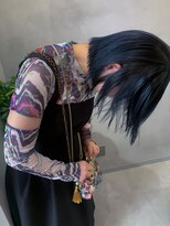 ロンドエニカ 大宮(Lond enika)&nbsp;モードヘア　ケアブリーチブルーブラックアッシュ【大宮美容室】