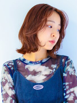ヘアサロン ガリカ 表参道(hair salon Gallica) 韓国風センターパートくびれミディアムボブ