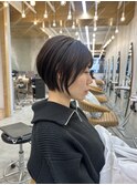 ☆面長絶壁解消 どこから見ても360°綺麗なショートボブ