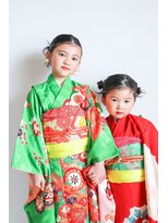 ヘアーアイストゥーレ(HAIR ICI TRE)&nbsp;七五三撮影　こども　ヘア　アレンジ　メイク　担当阿知波