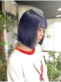 黒染め履歴から色落ちがシルバーになるブルーカラー【中西思実】