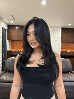 ノラキチジョウジ(NORA KICHIJOJI)&nbsp;レイヤーカット#暗髪ヘア#ブルーブラック#カーテンバング