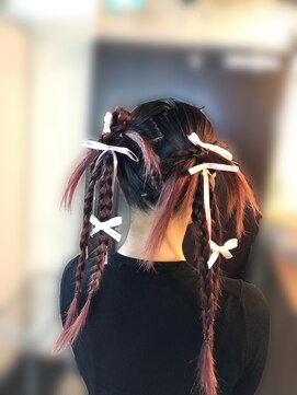 アイビー 新宿(IVY) 三つ編みリボンツイン