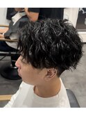 波巻きパーマ