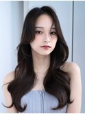 ☆ホワイトグレージュミニウルフデジタルパーマチェリーブラウン