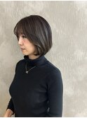 大人ショートボブ/アッシュグレージュ