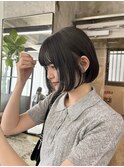 ボブ×オリーブカラー
