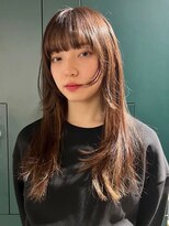 ノイカーム(noi Calm) 髪質改善トリートメントミルクティーベージュカラーくびれヘア