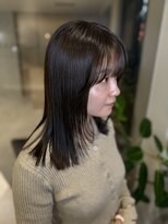 ミズチャーム(Ms.CHARM) レイヤーカット/縮毛矯正/艶ブラウン