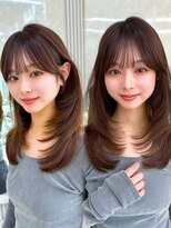 アフロートリノ(AFLOAT Leino)&nbsp;結べるミディアムレイヤー　耳にかけても可愛い顔まわり