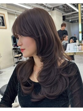 シェノン サントル(CHAINON CENTRE) 梅田/黒髪/クラゲヘアー/オリーブグレー/小顔/ココアベージュ