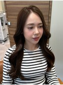 暗髪モカブラウン韓国風波巻き20代30代40代50代ロングレイヤー◇