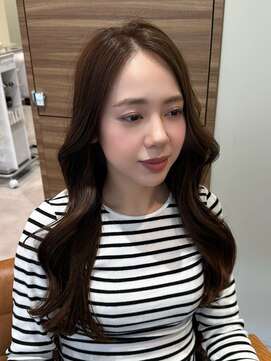 スーリール 久留米花畑店(Sourire) 暗髪モカブラウン韓国風波巻き20代30代40代50代ロングレイヤー◇