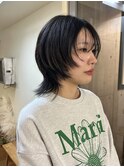 ダークアッシュシャギーウルフメンズライクウルフ
