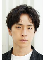 ゼンコー アオヤマ(ZENKO Aoyama)&nbsp;黒髪×コンマバング×ニュアンスパーマ【メンズパーマ表参道】
