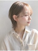【HEY 松本】ショートウルフ×ミルクティーベージュ