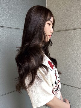 ヘアーアイストゥーレ(HAIR ICI TRE) 艶カラー　グレージュ　ブリーチなし　ロングレイヤー