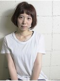 眉上バングでも甘すぎない！ピュアスリークボブ