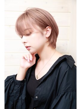 オーシャン(Ocean) [OCEAN Hair&Life藤原純] 大人ショート×ピンクベージュカラー☆