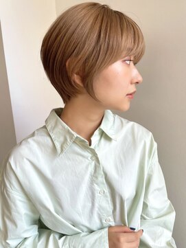 シータ(sheta) 【表参道sheta中澤】マッシュショートカーキグレージュミニボブ