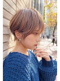 大人可愛い20代30代40代 マッシュショートボブ丸みショート◎