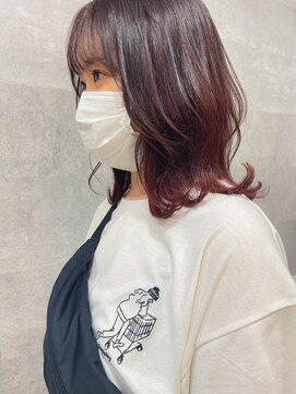 ニコル(NICOLL) ピンクグラデーションカラー×くびれボブ