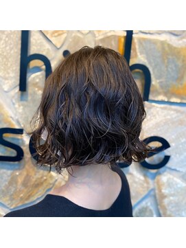ナチュラルハイセンス 本店(natural high sense) ボブ×コテ巻き風パーマ 似合わせカット/町屋駅
