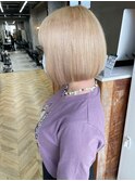 【橋上】ホワイトミルクティー ミニボブ