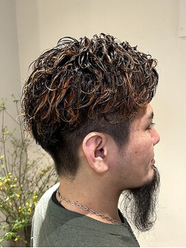 サルファ ヘアデザイン 名古屋 丸の内(S.ALPHA HAIR DESIGN) オレンジハイライト×パーマスタイル
