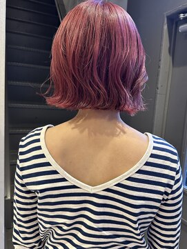 フェンヘアーアイス 中目黒(Fen.hair ici) 大人かわいいダブルカラーブリーチベリーピンクカラー
