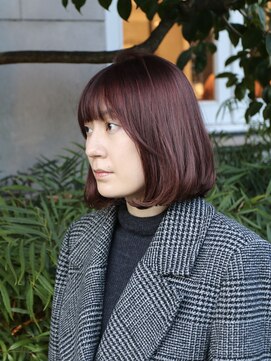 ビュートリアム 広尾(BEAUTRIUM) フレンチボブ×ワインレッドカラー