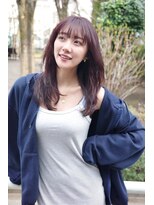 オグジュアリー 表参道(aux.)&nbsp;ナチュラルに雰囲気あるヘア　ピンクブラウン×レイヤーカット