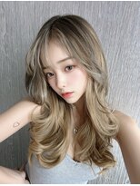 オリジンズヘアーセカンド 守谷店(Origins hair 2nd)&nbsp;くびれヘア×シルバー系ベージュカラー×BYKARTE TR