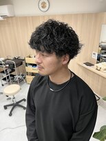 メロウ(mellow)&nbsp;ツイストスパイラルパーマ×ブルーブラック