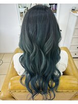 シャルティア(SHALLTIA) ターコイズグリーンバレイヤージュ【山口市美容室】