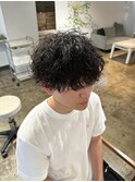 メンズカットメンズパーマ波巻きパーマスパイキーショート