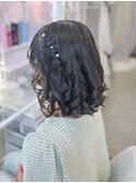 お呼ばれ 結婚式 デート 推し活 ハーフツイン×パールピン