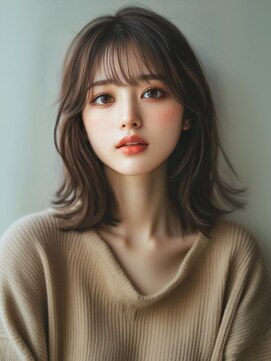 アルトリスト(Altruist Aging×HAIR&SPA) ★ダークアッシュ大人ガーリーボブ着物ミディアムレイヤーカット