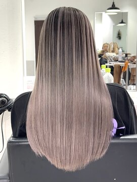 シエラ 南船場(CIERA.) ロングバレイヤージュ透明感くすみベージュ20代30代40代