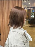 ブリーチなしで作るライトベージュ×前下がりボブ