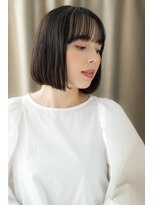 カバーヘア ブリス 戸田公園西口店(COVER HAIR bliss) 黒髪クラシカル透け感切りっぱなしボブTb10戸田公園20代30代40代