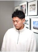 癖毛ツーブロックショート