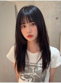 韓国風ヘア/姫カット/ベージュカラー/レイヤーカット