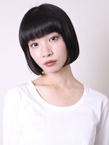 ヨファヘアー 岡本店(YOFA hair)&nbsp;似合わせカット暗めカラーブルーブラックショートボブ0901