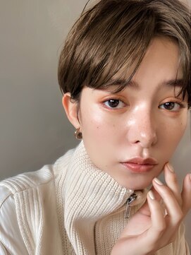 パーク(PARK) 【PARK】オリーブベージュ×グランジショート