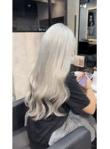 ホワイトシルバーに染めれるエクステ60本